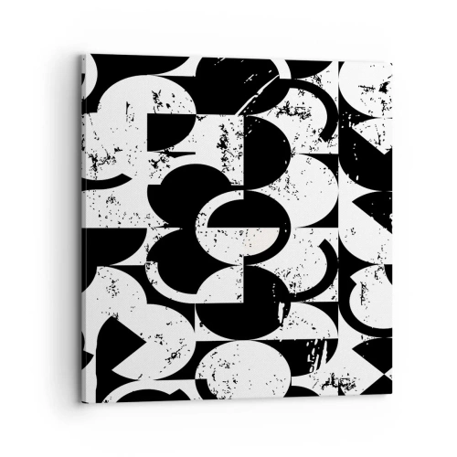 Cuadro sobre lienzo - Impresión de Imagen - El blanco es blanco y el negro es negro - 70x70 cm