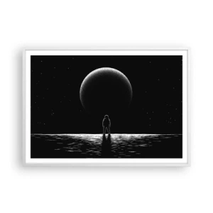 Póster en marco blanco - Cara a cara - 100x70 cm