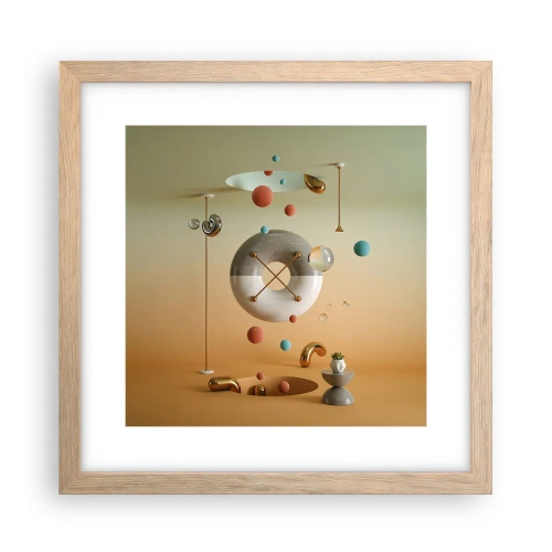 Póster en marco roble claro - Todo puede suceder - 30x30 cm