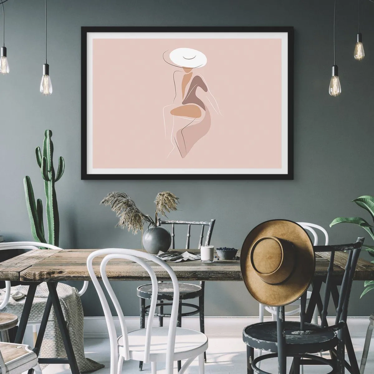 Póster en marco negro - Una auténtica dama - 91x61 cm