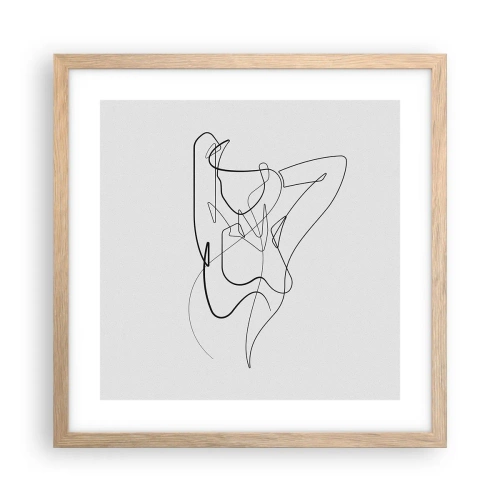 Póster en marco roble claro - Realmente, tal y como eres - 40x40 cm