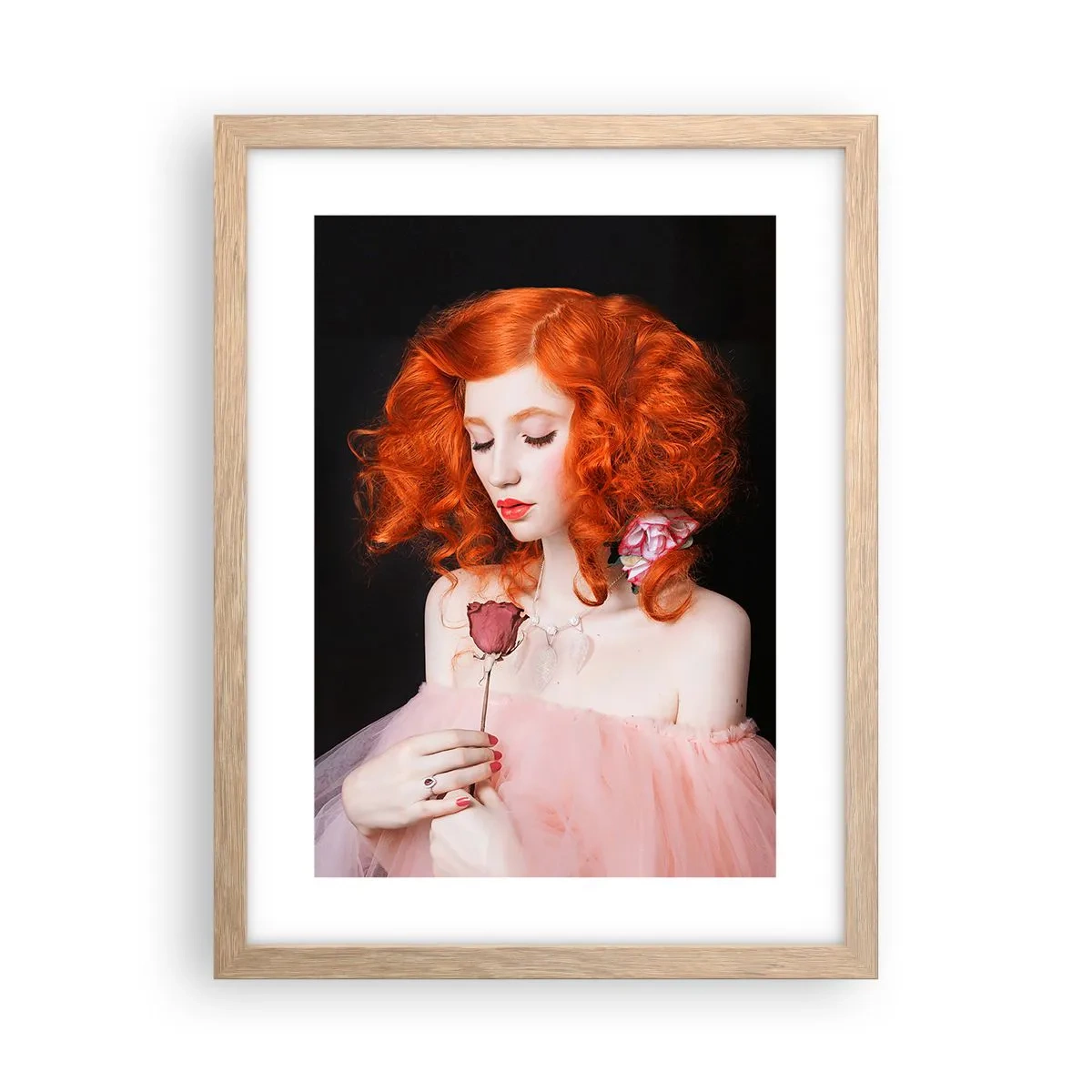 Póster en marco roble claro - En estilo barroco - 30x40 cm