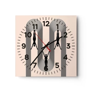 Reloj de pared - Reloj de vidrio - Al revés, o no - 40x40 cm