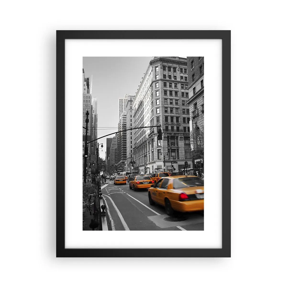 Póster en marco negro - Los soles de la gran ciudad - 30x40 cm