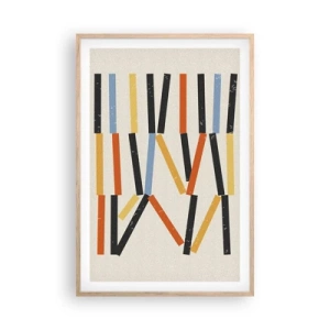 Póster en marco roble claro - Composición horizontal - 61x91 cm