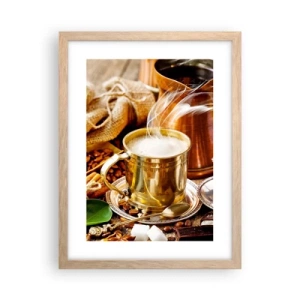 Póster en marco roble claro - Que tengas un buen día - 30x40 cm