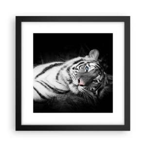 Póster en marco negro - Salvaje y tranquilo - 30x30 cm