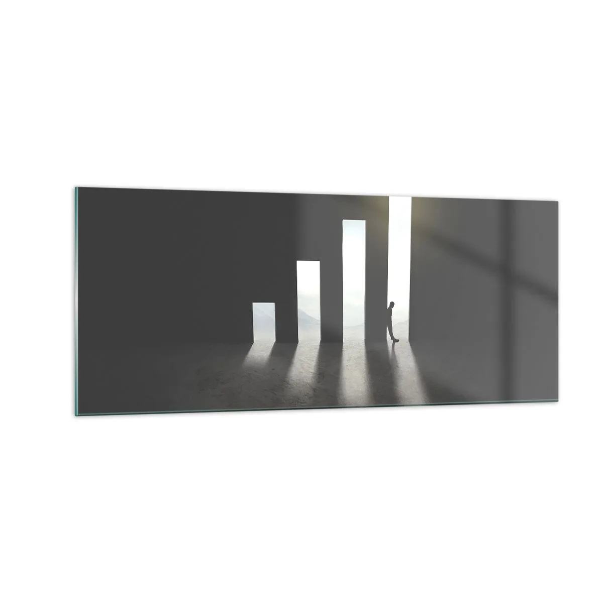 Cuadro sobre vidrio - Impresiones sobre Vidrio - El camino del éxito - 100x40 cm