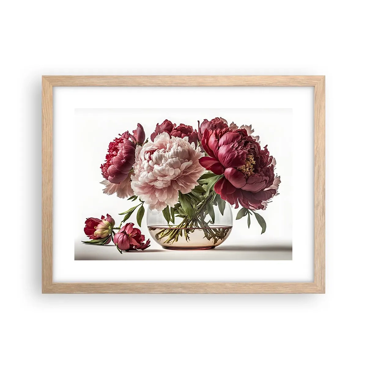 Póster en marco roble claro - En plena floración de la belleza - 40x30 cm