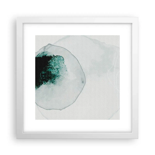Póster en marco blanco - En una gota de agua - 30x30 cm