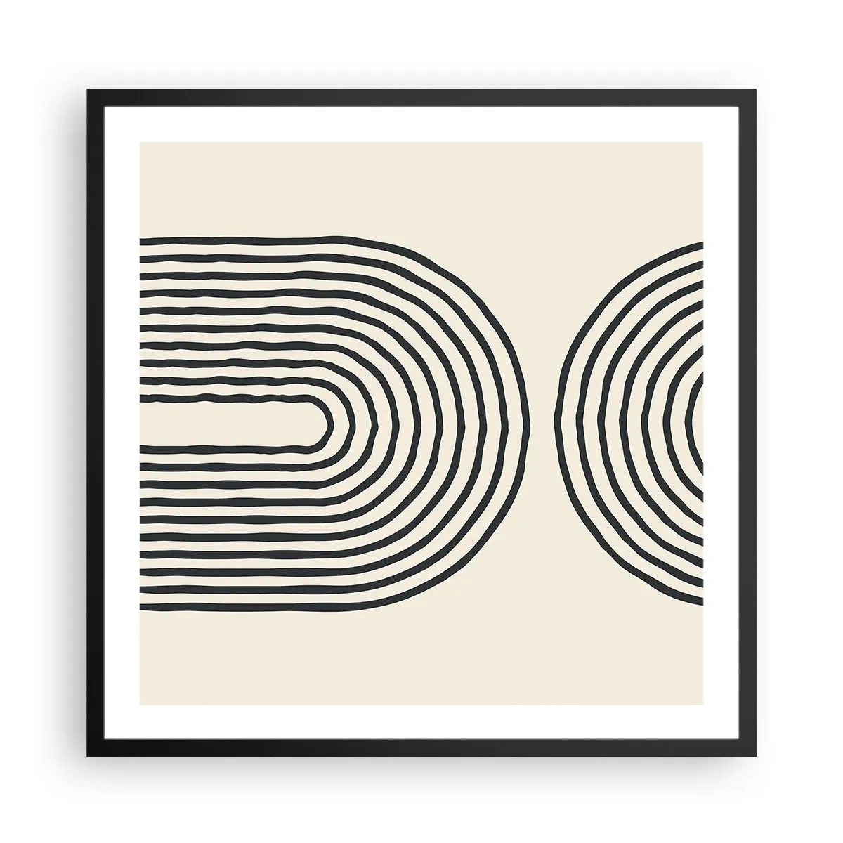 Póster en marco negro - Próximamente... - 60x60 cm