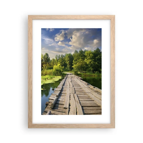 Póster en marco roble claro - Verano, verano en todas partes - 30x40 cm