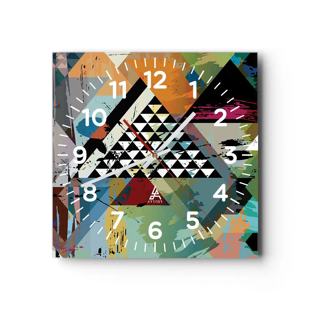 Reloj de pared - Reloj de vidrio - Qué sencillo es - 30x30 cm