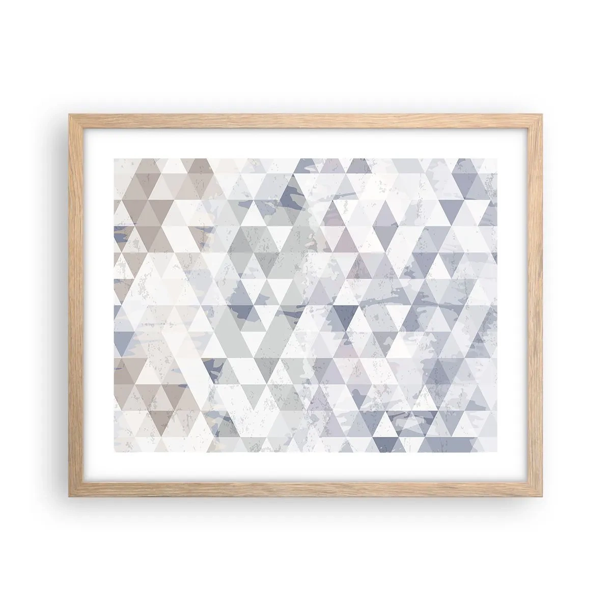 Póster en marco roble claro - A ritmo de triángulo - 50x40 cm