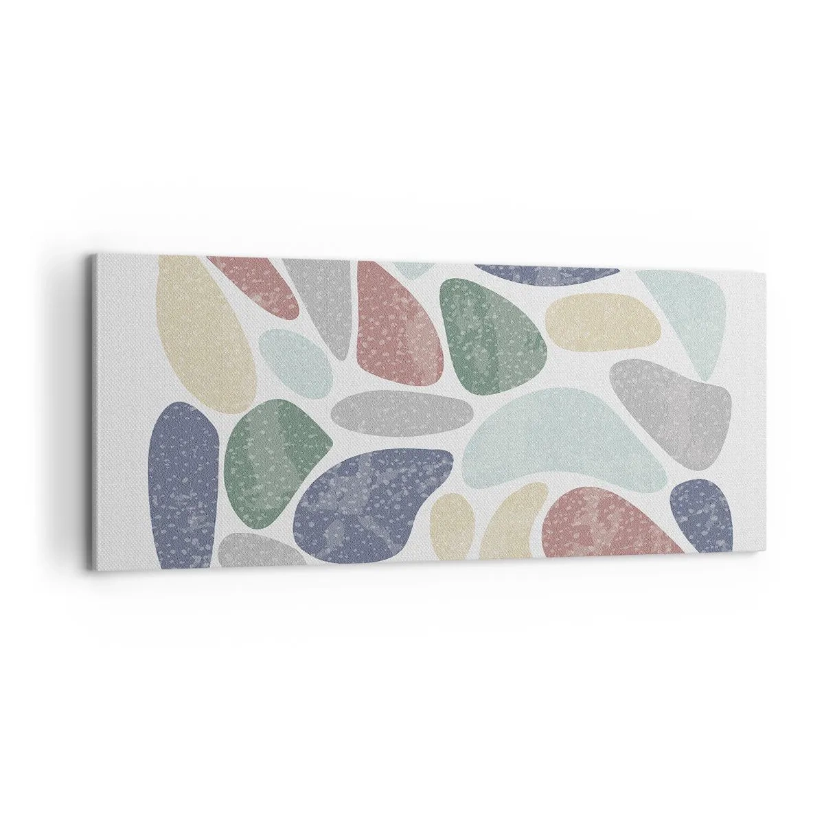 Cuadro sobre lienzo - Impresión de Imagen - Mosaico de colores empolvados - 100x40 cm