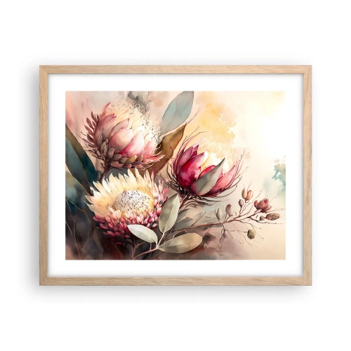 Póster en marco roble claro - De perfil y de frente - 50x40 cm