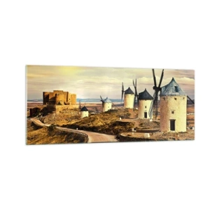 Cuadro sobre vidrio - Impresiones sobre Vidrio - Don Quijote los vio - 100x40 cm