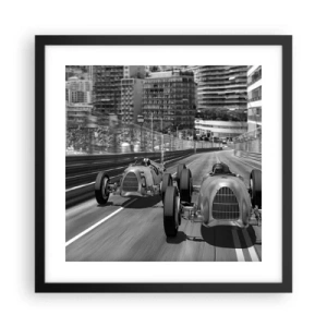 Póster en marco negro - Érase una vez en Montecarlo - 40x40 cm
