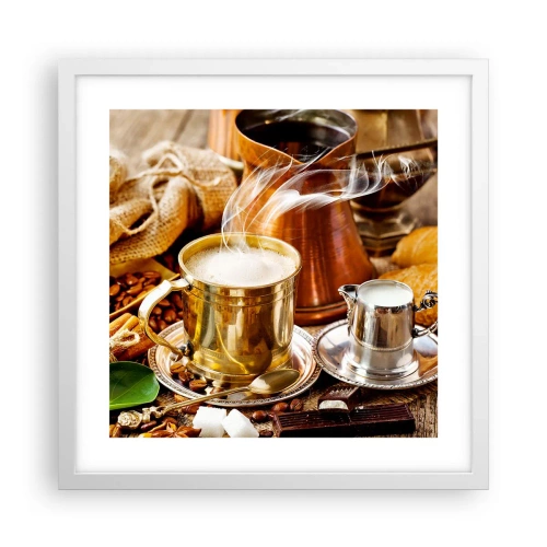 Póster en marco blanco - Que tengas un buen día - 40x40 cm