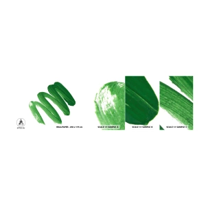 Muestra de fotomural autoadhesivo Deluxe Sticker - Una broma verde - Pintar, Minimalismo, Abstracción - 100x30 cm