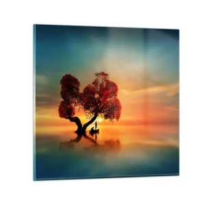 Cuadro sobre vidrio - Impresiones sobre Vidrio - La lejanía y el silencio del mundo - 50x50 cm