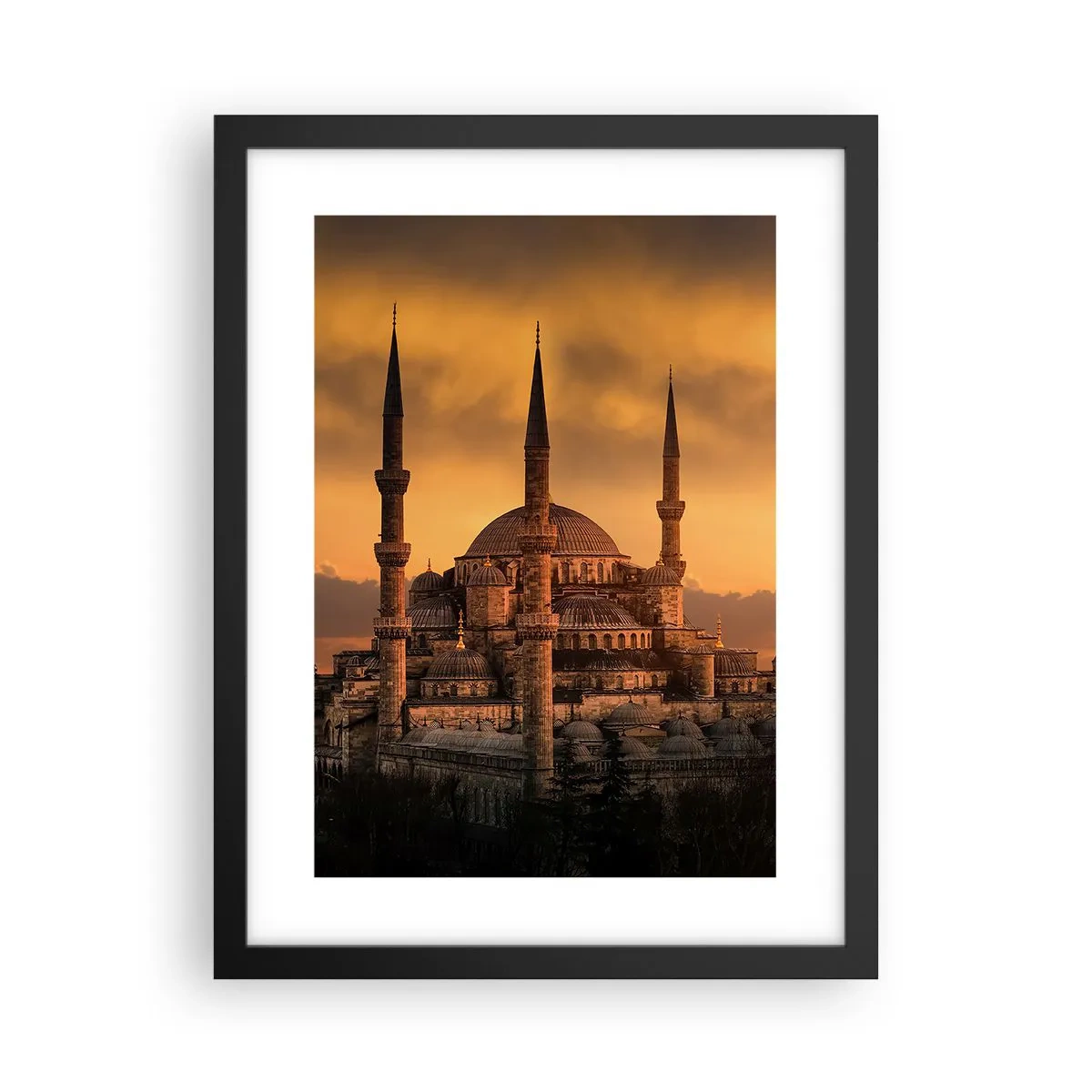 Póster en marco negro - Dios es grande - 30x40 cm