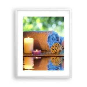 Póster en marco blanco - Tiempo para el cuerpo - 40x50 cm