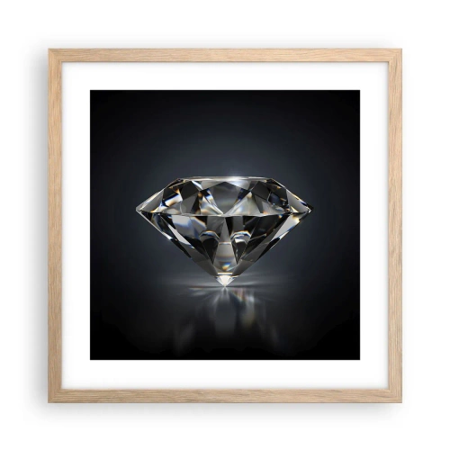 Póster en marco roble claro - Riqueza y belleza - 40x40 cm