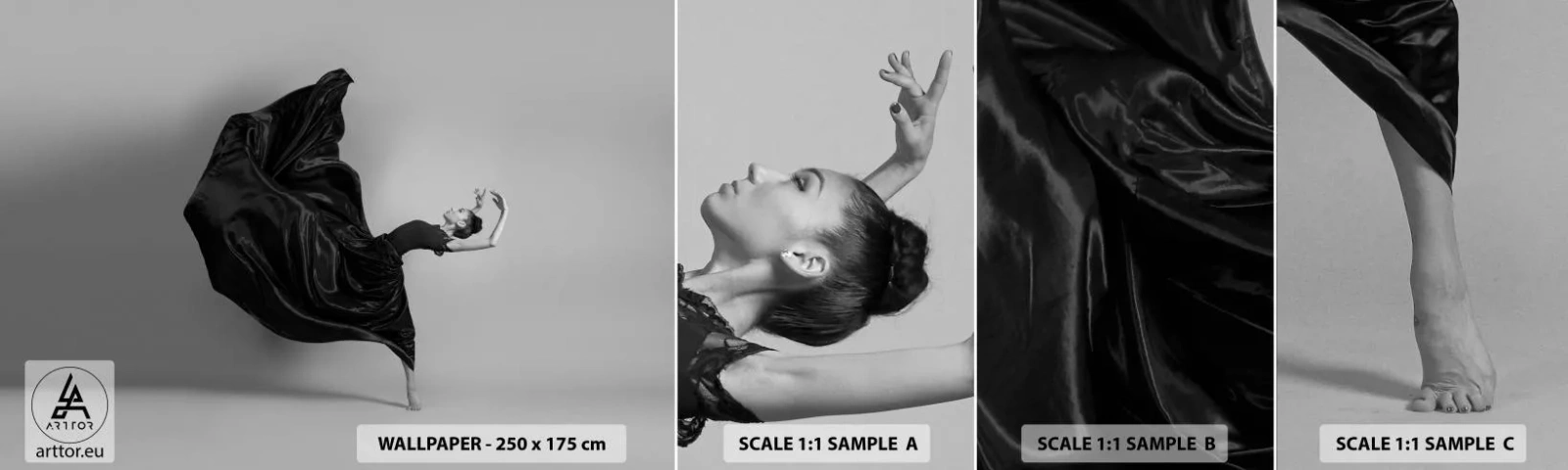 Muestra De Fotomural Standard Eco - La música da alas - Bailar, Mujer, Bailarín - 100x30 cm