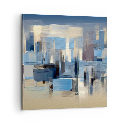Cuadro sobre lienzo - Impresión de Imagen - Construcción azul - 60x60 cm