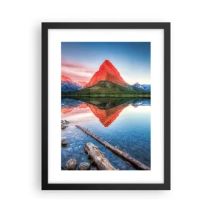 Póster en marco negro - Cálido y frío - 30x40 cm