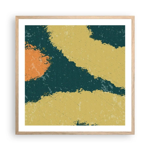 Póster en marco roble claro - Abstracción - a cámara lenta - 60x60 cm