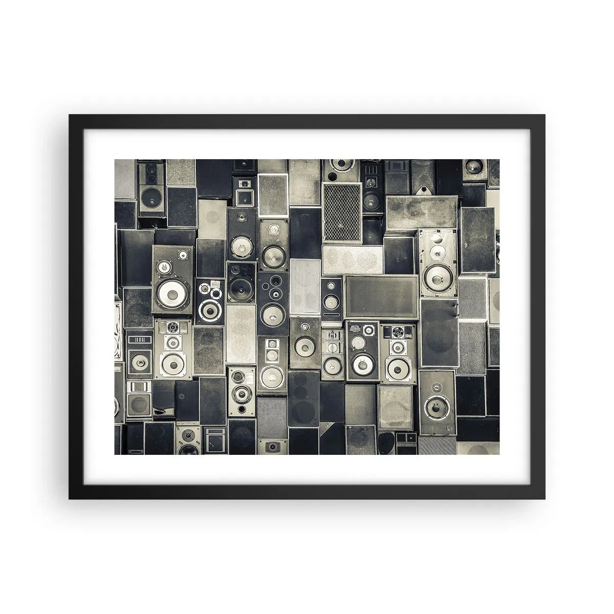Póster en marco negro - Y todo fluye - 50x40 cm