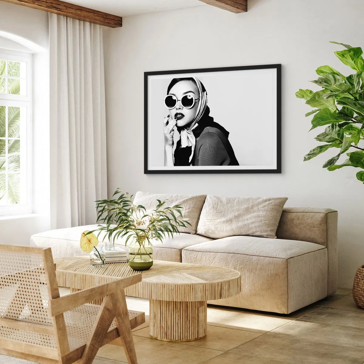 Póster en marco negro - Saludos desde los años 60 - 40x30 cm