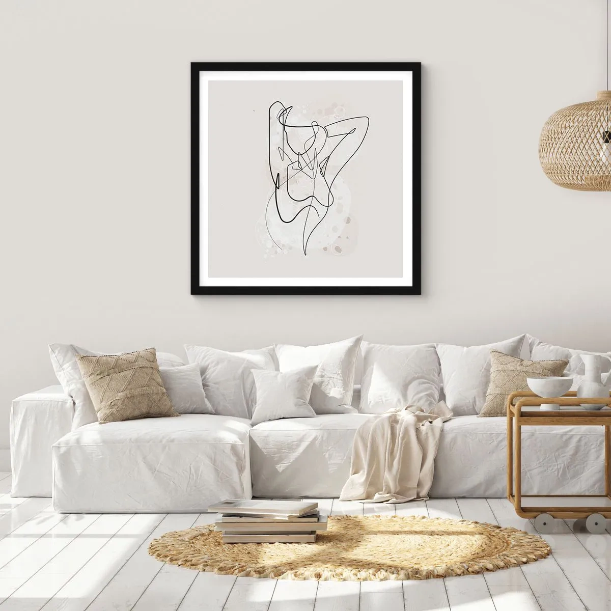 Póster en marco negro - El arte de la seducción - 40x40 cm