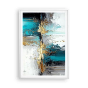 Póster en marco blanco - Todo fluye - 70x100 cm