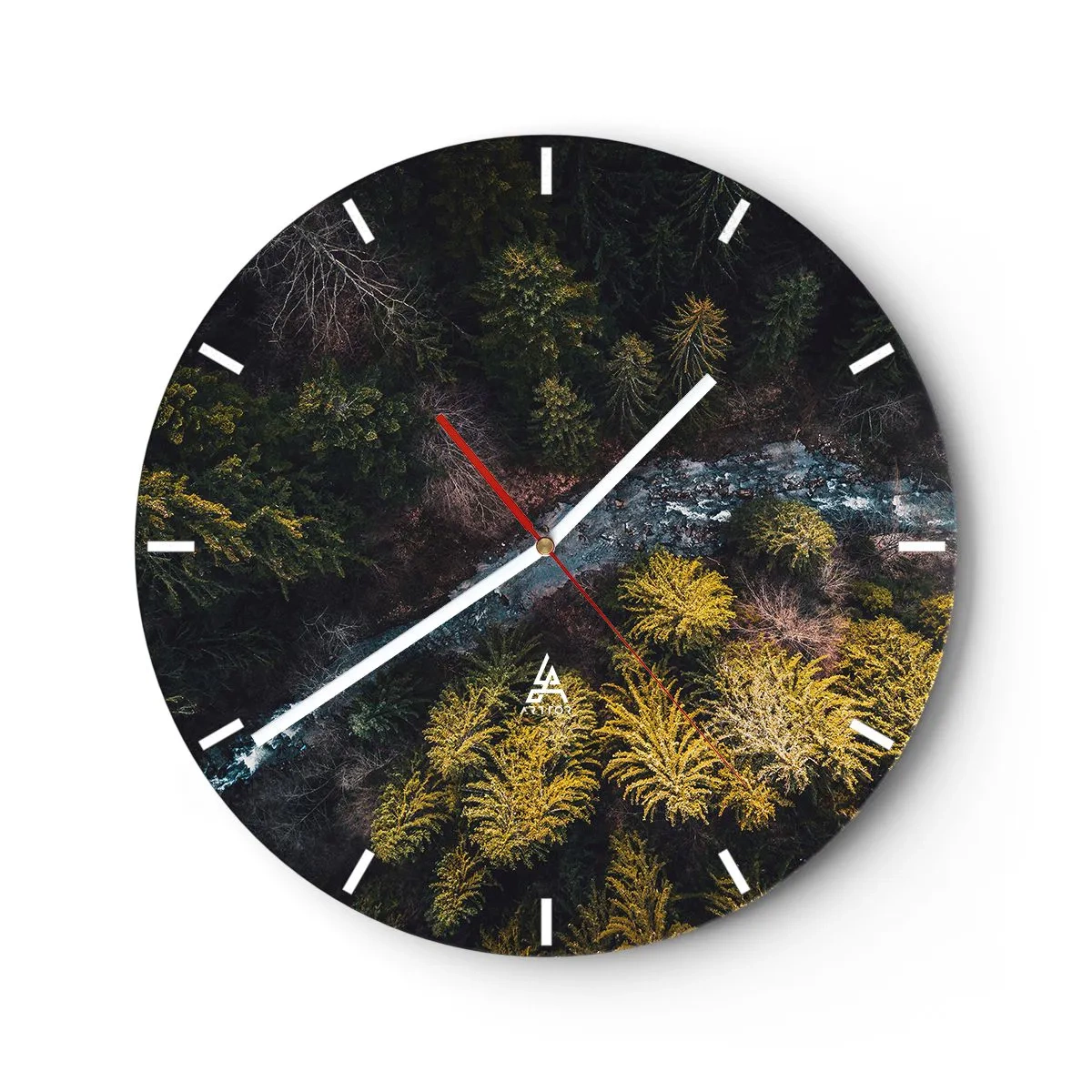 Reloj de pared - Reloj de vidrio - Rápido, cada vez más rápido - 40x40 cm