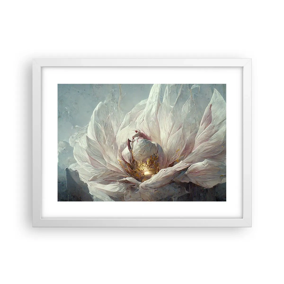 Póster en marco blanco - Florece una vez cada cien años - 40x30 cm