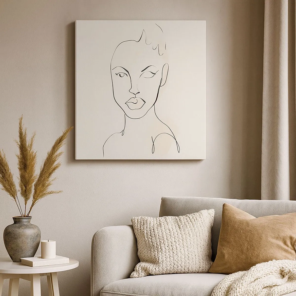 Cuadro sobre lienzo - Impresión de Imagen - Un esbozo de sensualidad - 30x30 cm