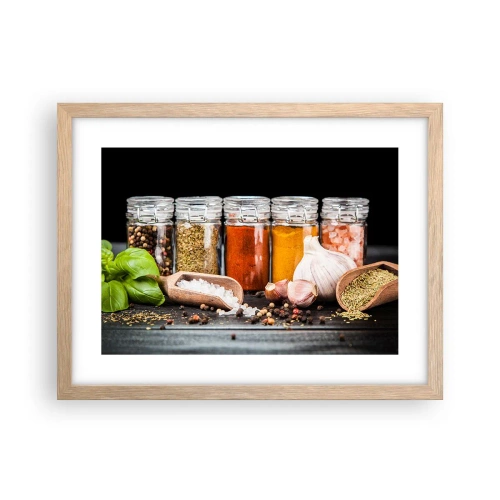 Póster en marco roble claro - Para que la vida sepa bien - 40x30 cm