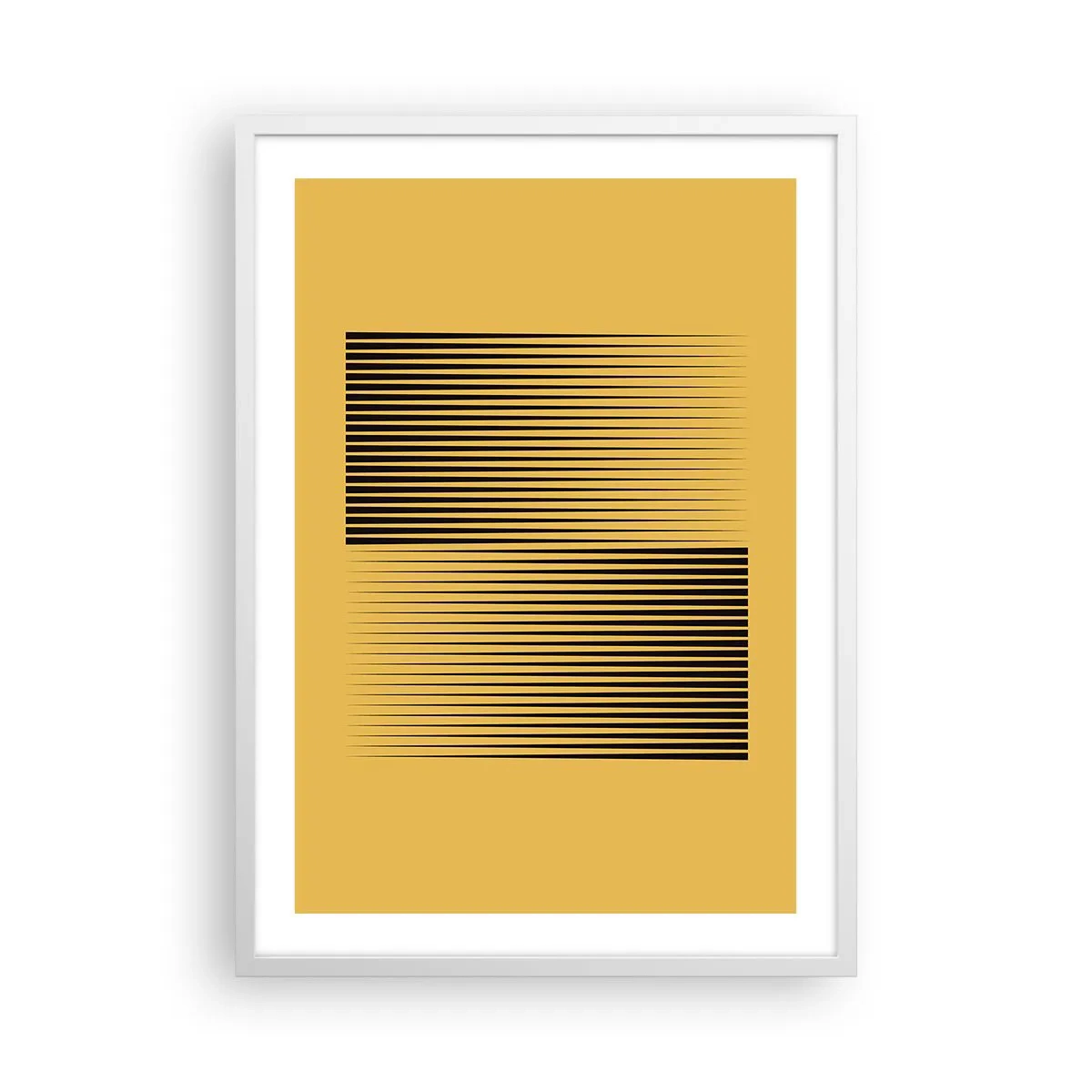 Póster en marco blanco - Cuadrado de opuestos - 50x70 cm