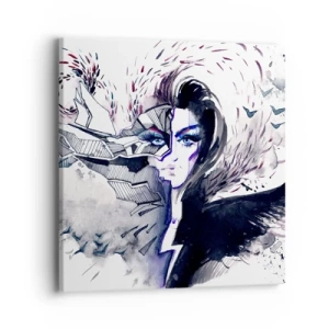 Cuadro sobre lienzo - Impresión de Imagen - Demoníaca y hermosa - 40x40 cm