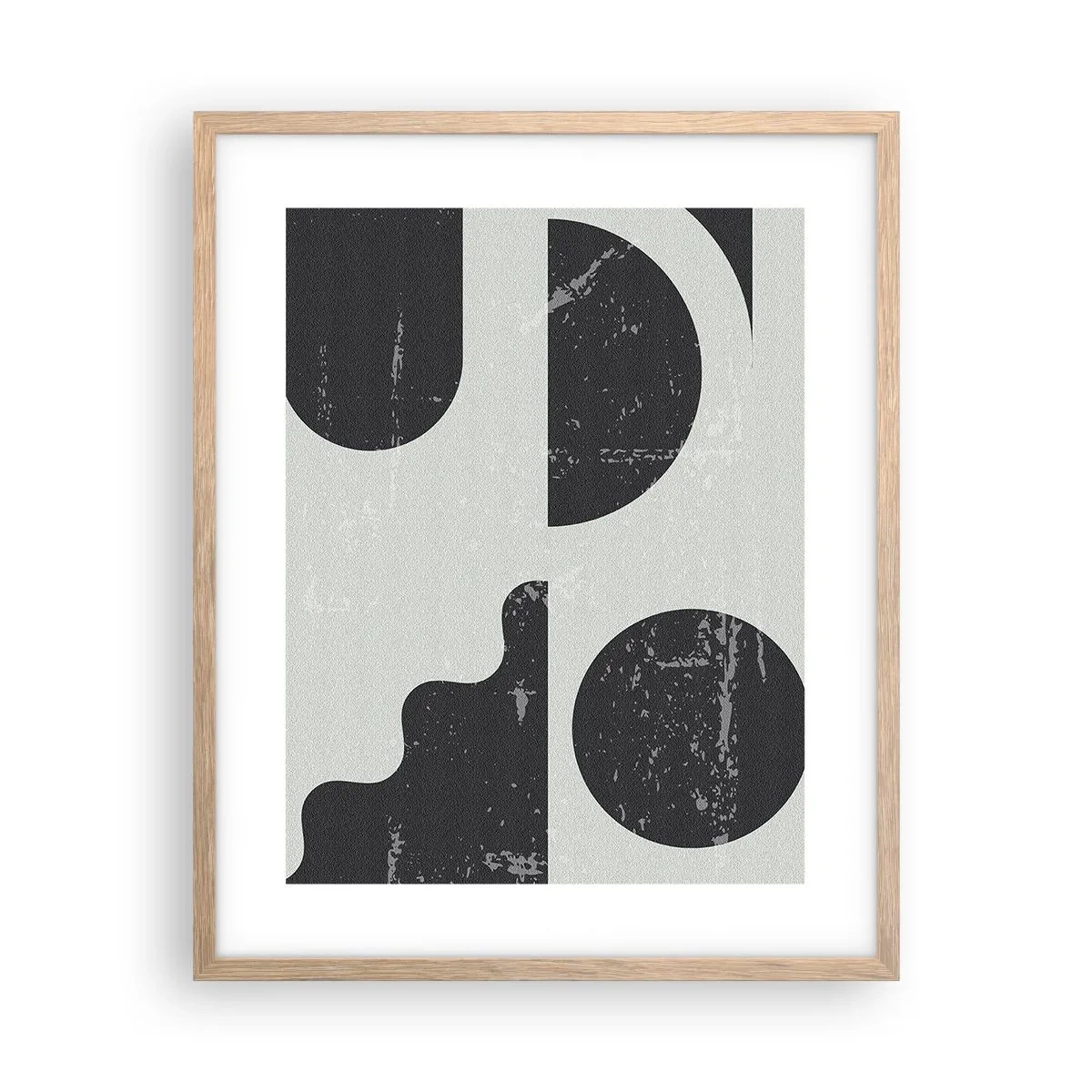 Póster en marco roble claro - Composición arriba y abajo - 40x50 cm