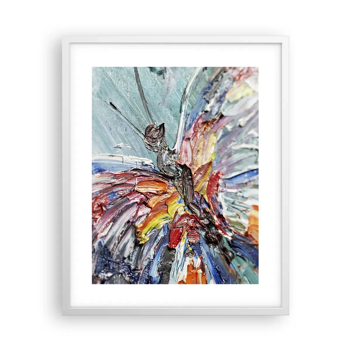 Póster en marco blanco - Pintado por la naturaleza - 40x50 cm