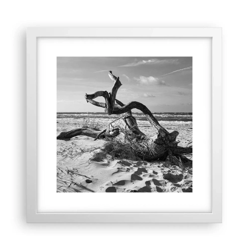 Póster en marco blanco - Escultura marina - 30x30 cm
