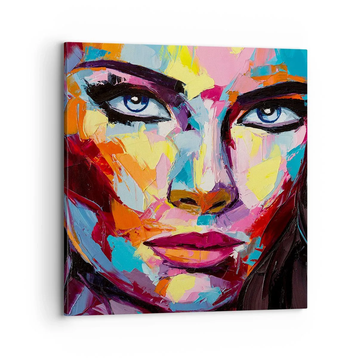 Cuadro sobre lienzo - Impresión de Imagen - Un alma colorida también - 70x70 cm