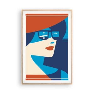 Póster en marco roble claro - Cartel de vacaciones - 61x91 cm