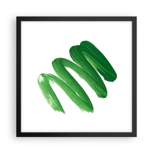Póster en marco negro - Una broma verde - 40x40 cm