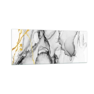 Cuadro sobre vidrio - Impresiones sobre Vidrio - Composición con motivo de oro - 100x40 cm