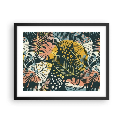 Póster en marco negro - Una frondosa fantasía - 50x40 cm
